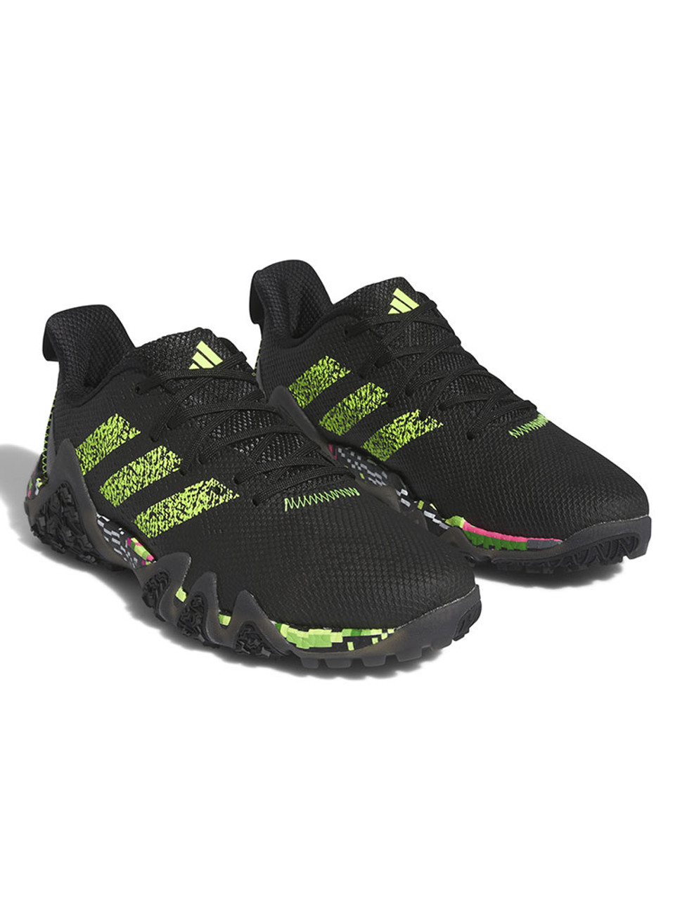 adidas Codechaos 22 Glitch Golf Shoes - Core Black/Lucid Lemon